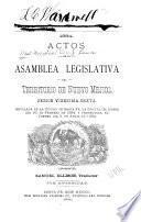 1884. Actos de la Asamblea Legislativa del Territorio de Nuevo Mejico, sesion vigesima-sexta