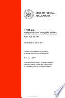 Libro 2017 CFR Annual Print Title 33 Navigation and Navigable Waters Parts 125 to 199