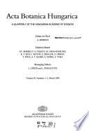 Acta Botanica Hungarica