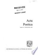 Acta poetica