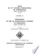 Actes du 9ème Congrès international de numismatique, Berne, septembre 1979 (A.C.I.N.): Numismatique du Moyen Âge et des temps modernes