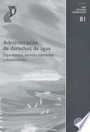Administración de derechos de agua