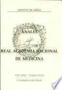 Anales de la Real Academia Nacional de Medicina - 2005 - Tomo CXXII - Cuaderno 2