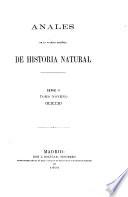 Anales de la Sociedad Española de Historia Natural