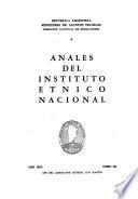 Anales del Instituto Etnico Nacional