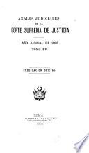 Anales judiciales de la Corte Suprema de Justicia de la Republica