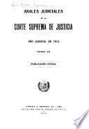 Anales judiciales de la Corte Suprema de Justicia de la República