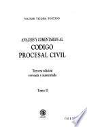 Análisis y comentarios al Código procesal civil