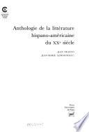 Anthologie de la littérature hispano-américaine du XXe siècle