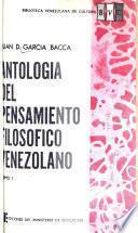 Antología del pensamiento filosófico venezolano: Siglo XVII-XVIII