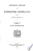 Antología escolar de literatura castellana