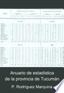 Anuario de estadística de la provincia de Tucumán