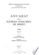 Anuario de la Sociedad Folklórica de México