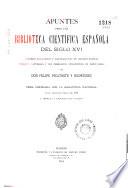 Apuntes para una biblioteca científica española del siglo XVI