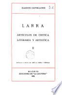 Artículos de crítica literaria y artística