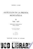 Artículos en la prensa montañesa
