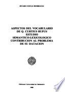 Aspectos del vocabulario de Q. Curtius Rufus
