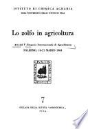 Atti del ... Simposio internazionale de agrochimica