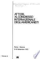 Atti del XL Congresso internazionale degli americanisti, Roma-Genova, 3-10 settembre 1972