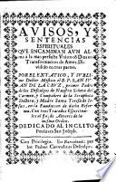Avisos y Sentencias espirituales