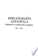 Bibliografía española