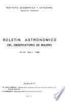 Boletín astronómico del Observatorio de Madrid