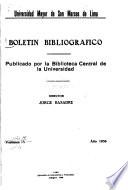 Boletín bibliográfico