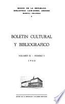 Boletín cultural y bibliográfico