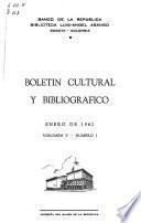 Boletín cultural y bibliográfico