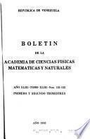 Boletín de la Academia de Ciencias Físicas, Matemáticas y Naturales
