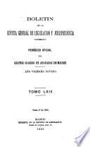 Boletín de la Revista general de legislación y jurisprudencia