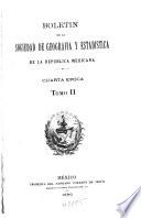 Boletín de la Sociedad de Geografía y Estadística de la República Mexicana