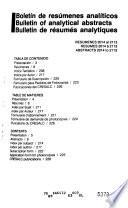 Boletín de resúmenes analíticos