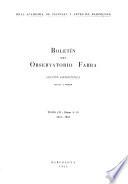 Boletin del Observatorio Fabra. Seccion Astronomica