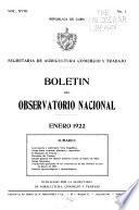 Boletín del Observatorio nacional