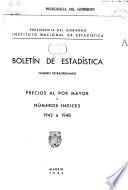 Boletín mensual de estadística
