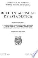 Boletín mensual de estadística