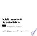Boletín mensual de estadística