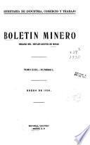 Boletin Minero. Organo del Dept. de Minas