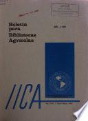 Boletín para bibliotecas agrícolas