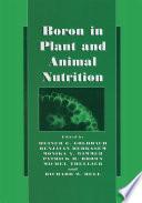 Boron in Plant and Animal Nutrition