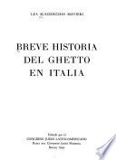 Breve historia del ghetto en Italia