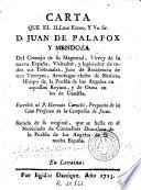 Carta que el ... Sr. D. Juan de Palafox y Mendoza ... escribiò al P. Horazio Carochi ...