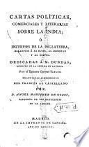 Cartas polìticas, comerciales y literarias sobre la India
