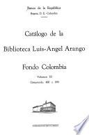 Catálogo de la Biblioteca Luis-Angel Arango, Fondo Colombia