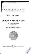 Catálogo de la colección de objetos de jade