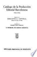 Catálogo de la producción editorial barcelonesa