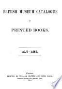 Catalogue of Printed Books