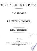 Catalogue of Printed Books
