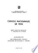 Censos nacionales de 1960: Suppl. Sectorizacion censal, ciudades de Panama y Colon